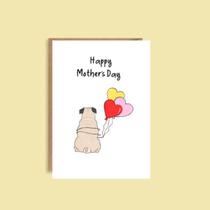 Pug Mothers Day Card