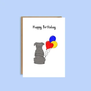 Staffordshire Bull Terrier Birthday Card