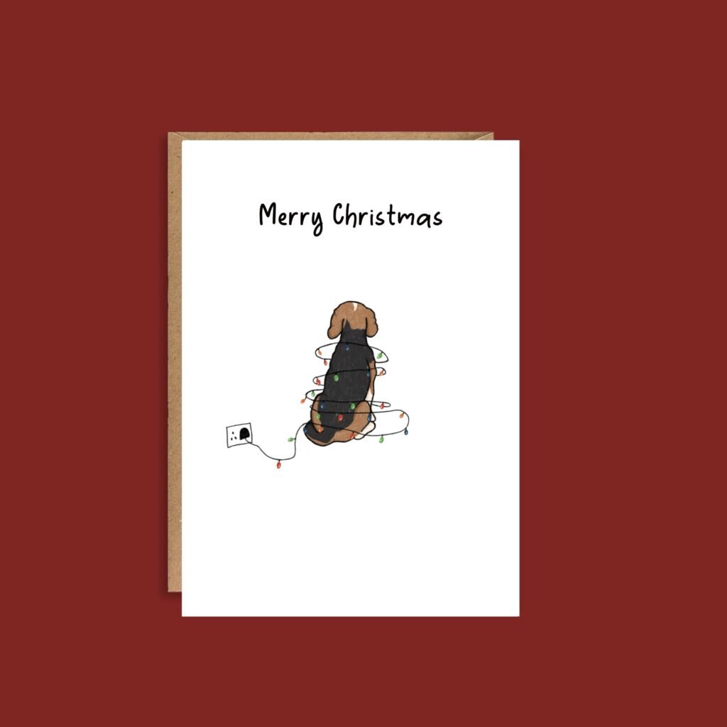 Beagle Dog Christmas Card