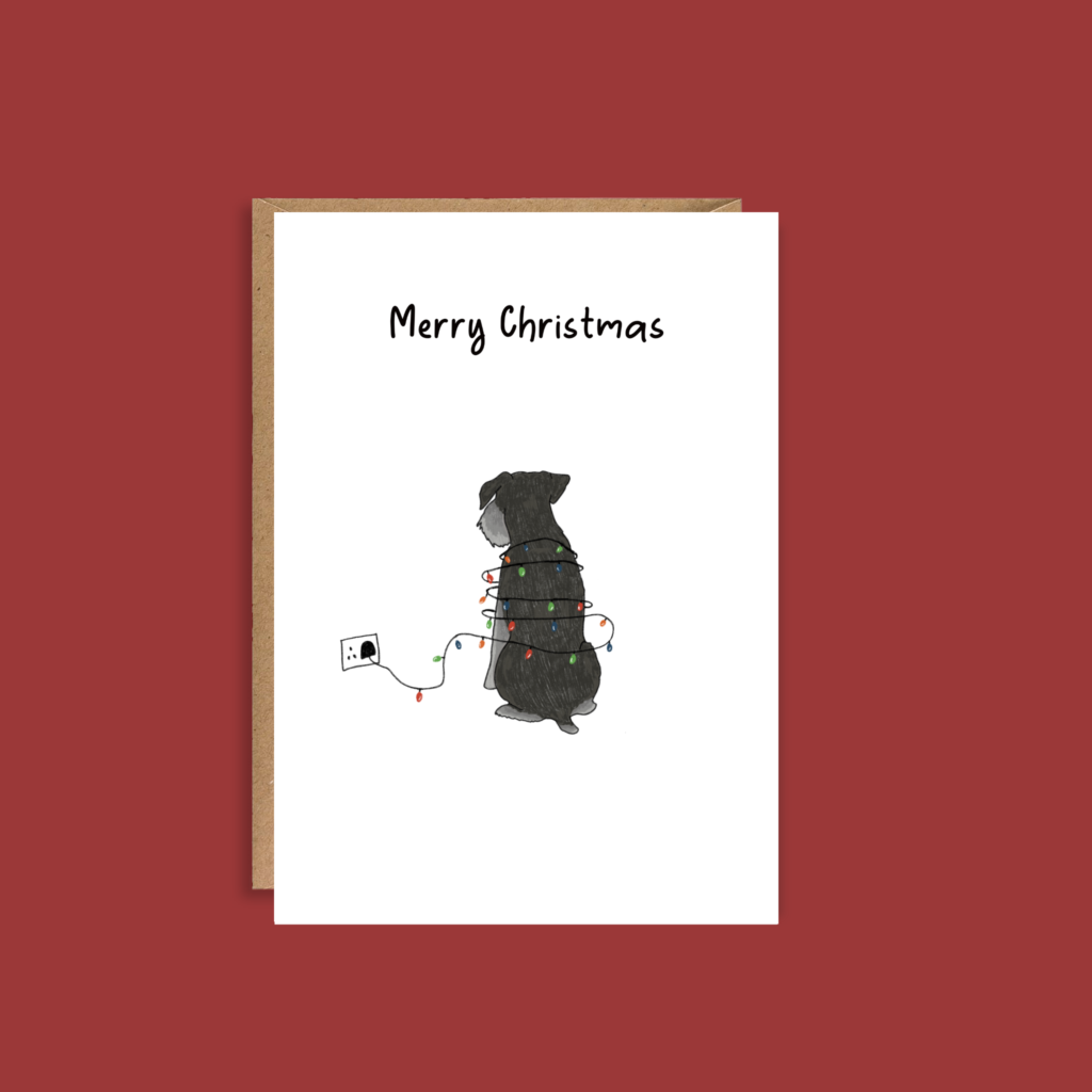 Schnauzer Christmas Card