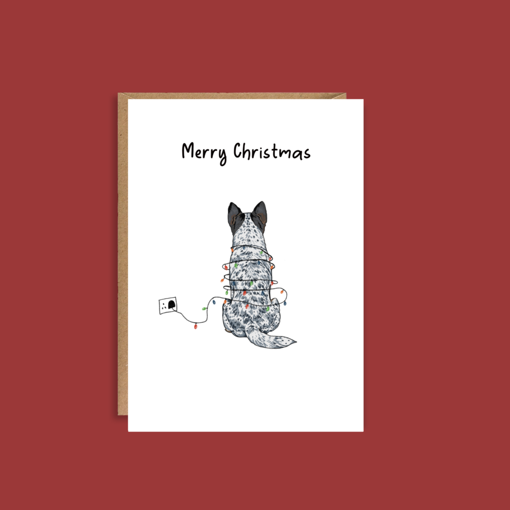 Australian Cattle Dog Christmas Card