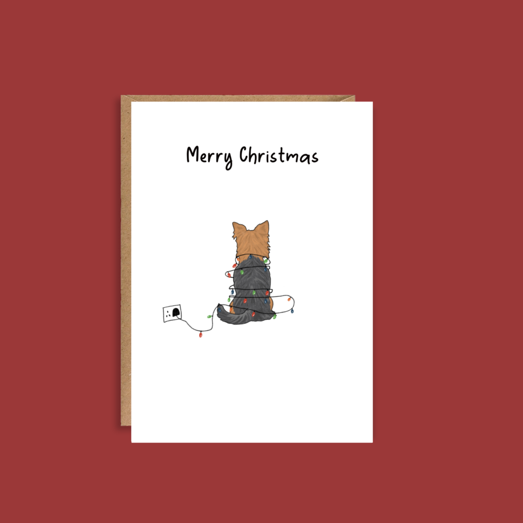 A Yorkshire Terrier Kind of Christmas  Card