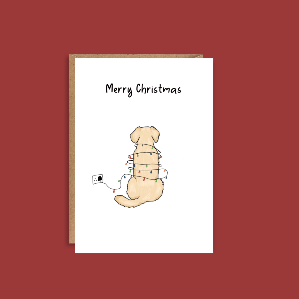 Golden Retriever Christmas Card